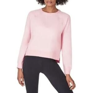 Sweaty Betty Women's Chelsea Crop Long Sleeve Crewneck Sweatshirt Pink $75